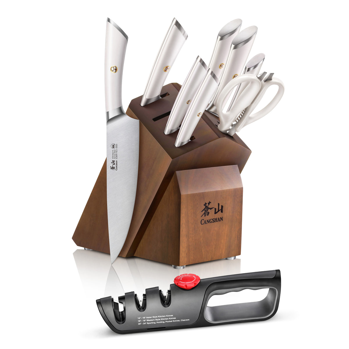 H1 Series 10-Piece Knife Block Set, Forged German Steel, Acacia Block, – Cangshan  Cutlery Company