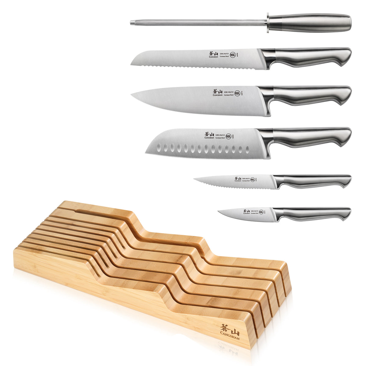 Professional Kitchen Knife Block Set 7 Block