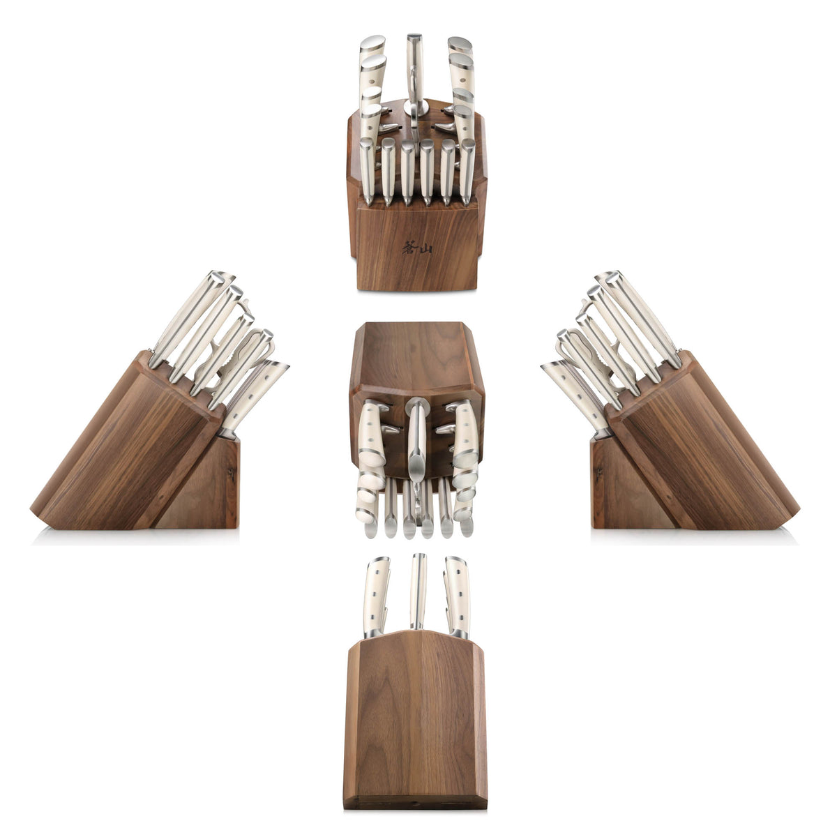 Cangshan S1 Series 1022568 German Steel Forged 5-Piece Starter Knife Block Set, Walnut