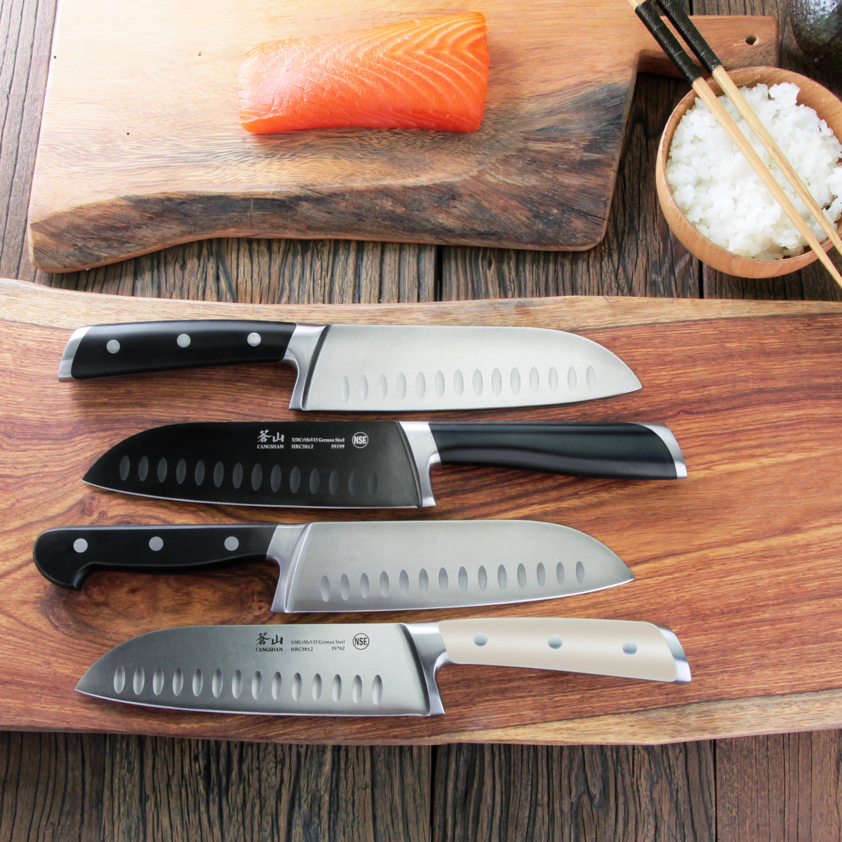 TN1 Series 7-Inch Nakiri Knife with Ash Wood Sheath, Forged Swedish 14 – Cangshan  Cutlery Company