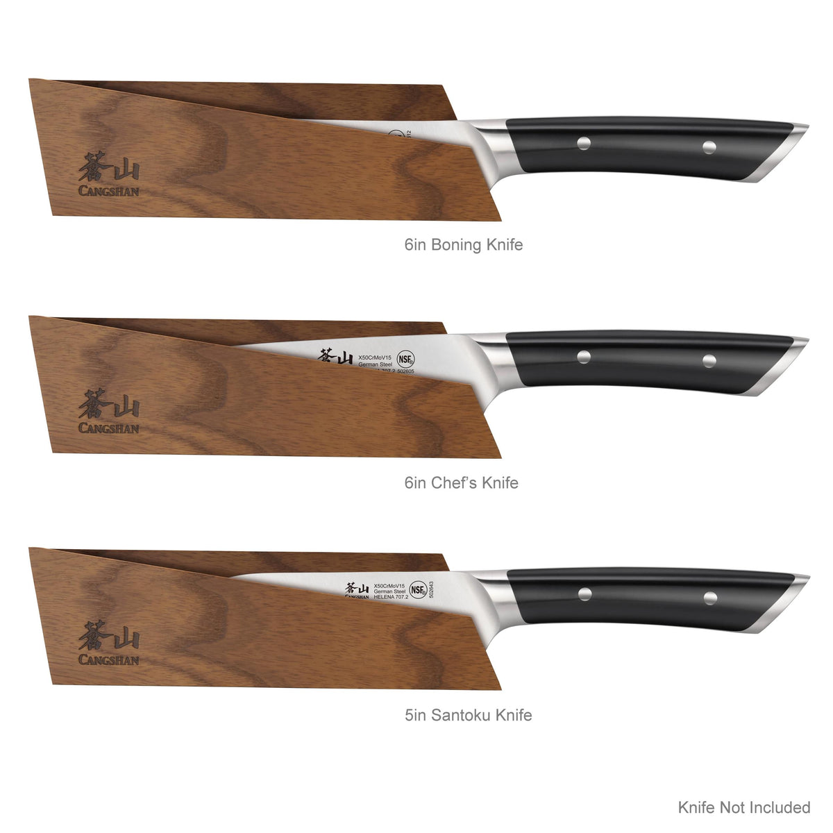 Ash Wood Magnetic Knife Sheath for 6