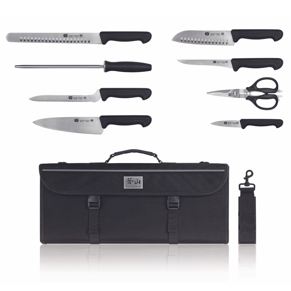 Mercer Culinary Millennia 5-Piece Magnetic Knife Board Set with