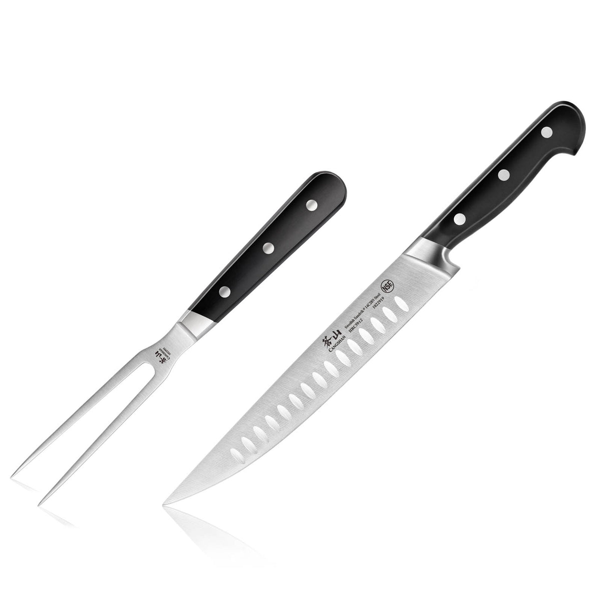 Cangshan TV2 Series Schälmesser Mit Holzscheide – 2,75 Zoll Klinge Aus Sandvik 14C28N Stahl, Ergonomischer Griff
