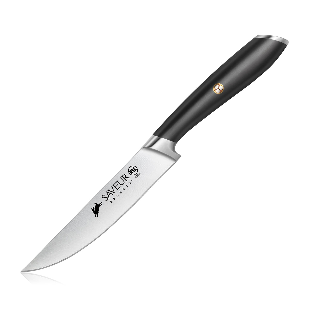 FOXEL Sandalwood Serrated Steak Knife 4 Set, German Stainless Steel
