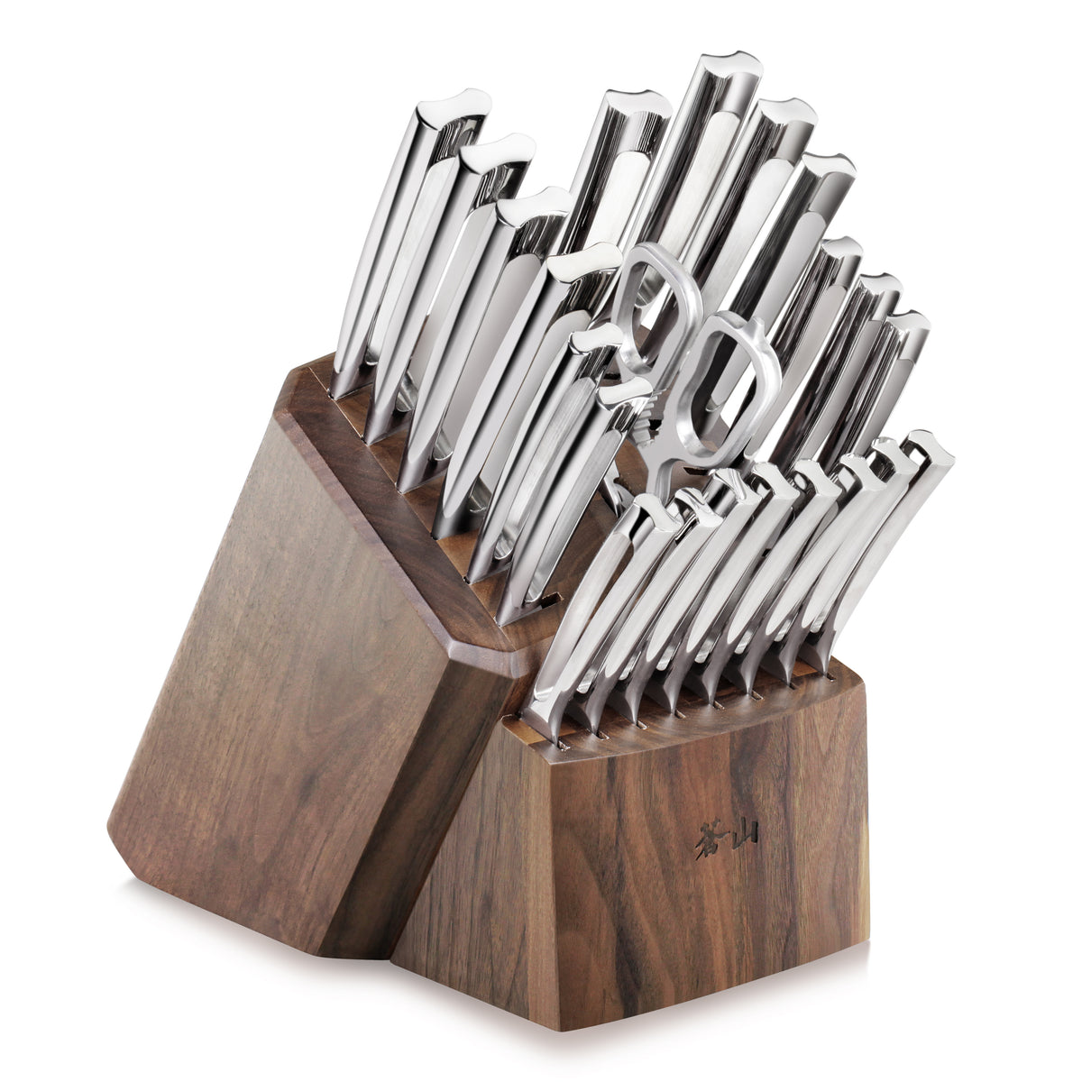 Knife Set 17 Pieces Stainless Steel Hollow Handle Cutlery Block Set