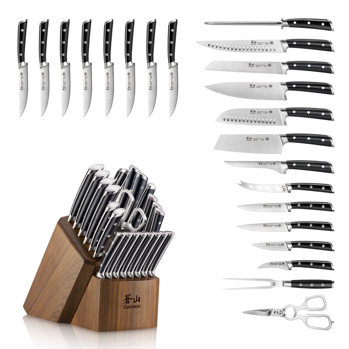 Cangshan Cutlery 1023718 S Series German Steel Forged 7-Piece BBQ Knif –  Chefs' Toys