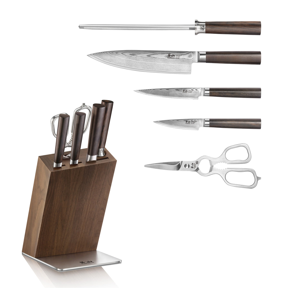 XITUO Stainless Steel Steak Knife Set 6-12PC Full Tang Handle