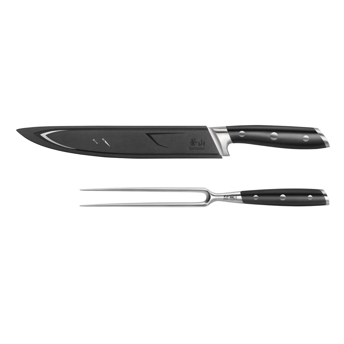 ALPS Series 2-Piece Carving Set with Sheath, Forged German Steel, Blac –  Cangshan Cutlery Company