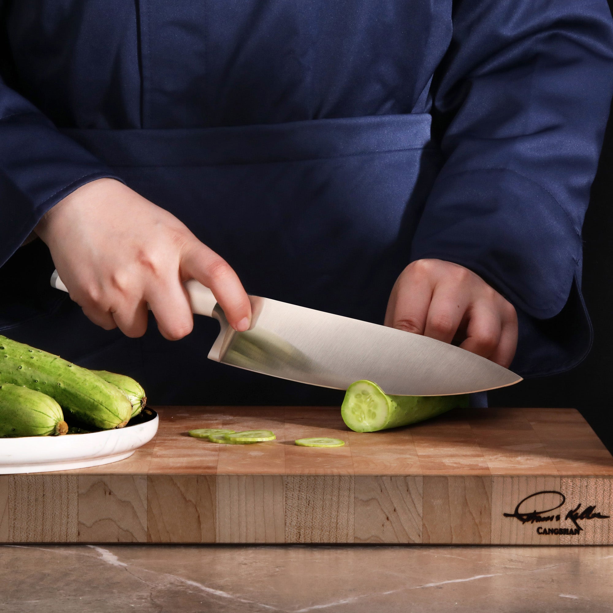 L & L1 Series 12-Piece Knife Block Set with 4 Steak Knives, Forged German Steel
