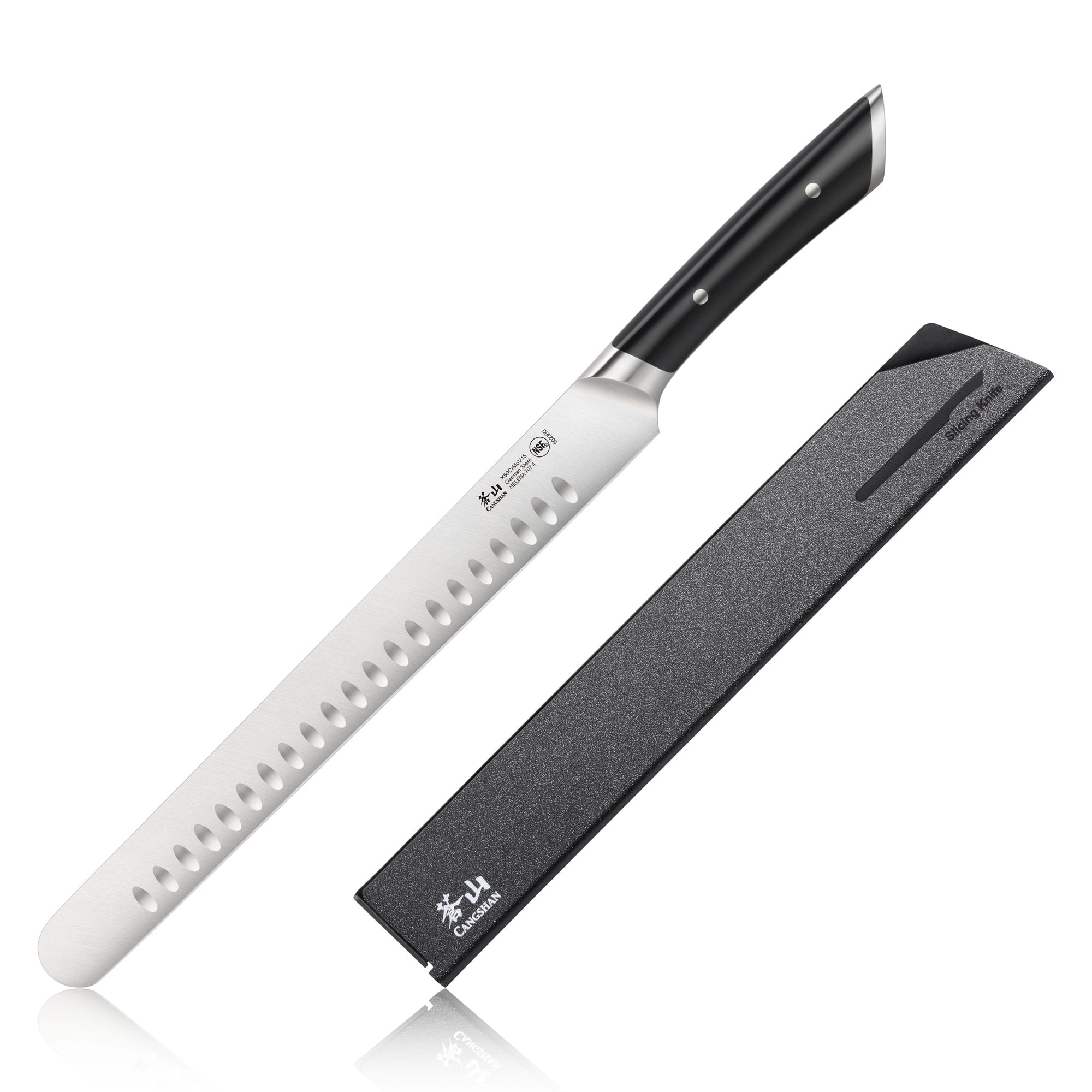 HELENA Series 11-Inch Slicing/Carving Knife, Forged German Steel, Black, 502360