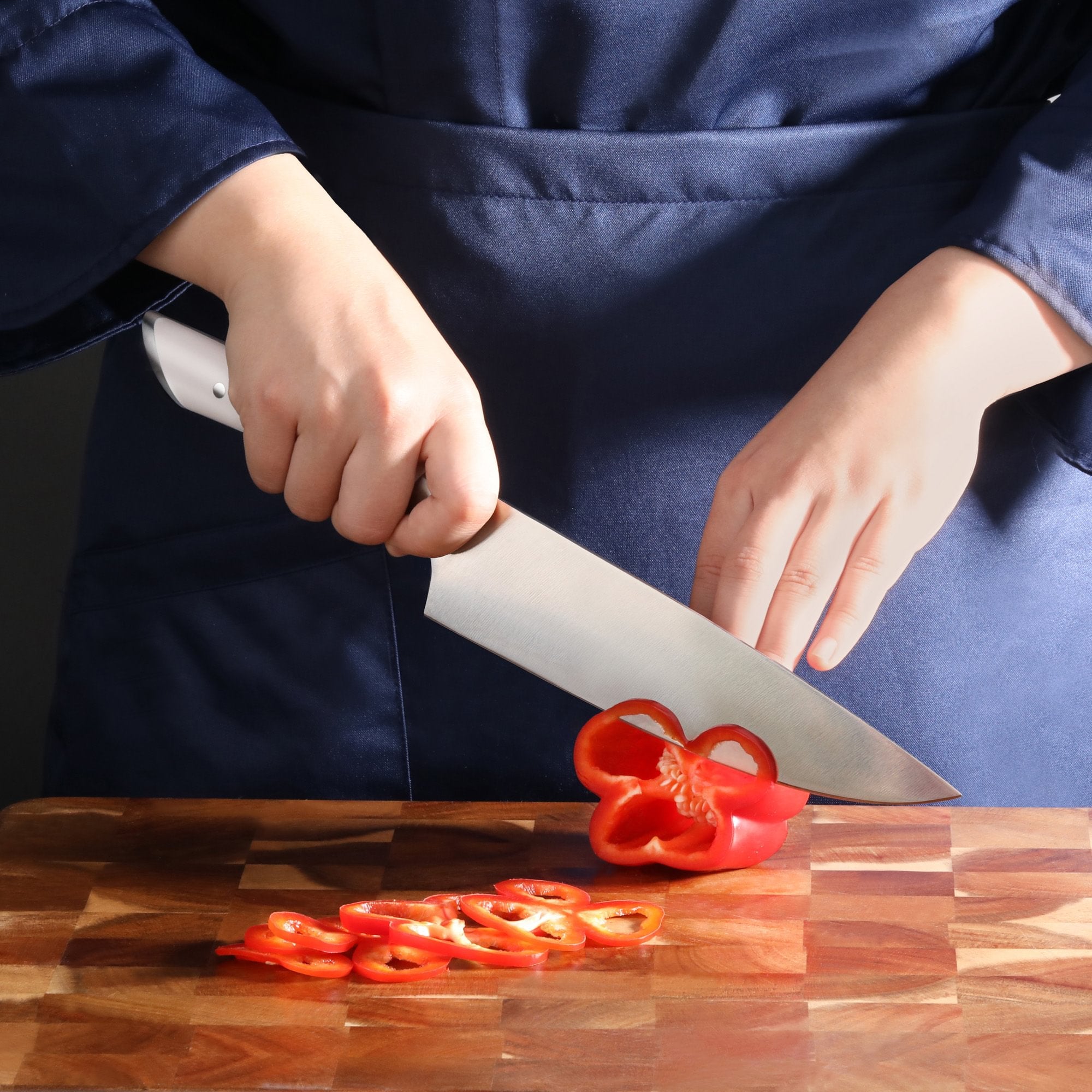 HELENA Series 12-Piece Knife Block Set, Forged German Steel, Acacia Block