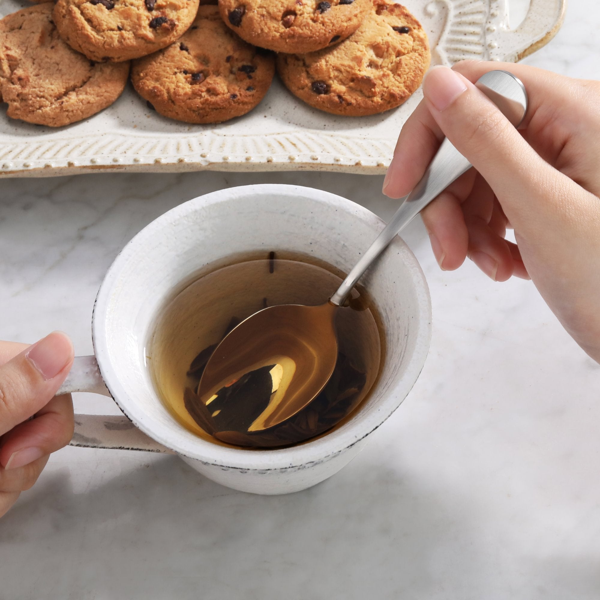 RAIN Series Teaspoon, Stainless Steel, Matte Finish Handles, 504883