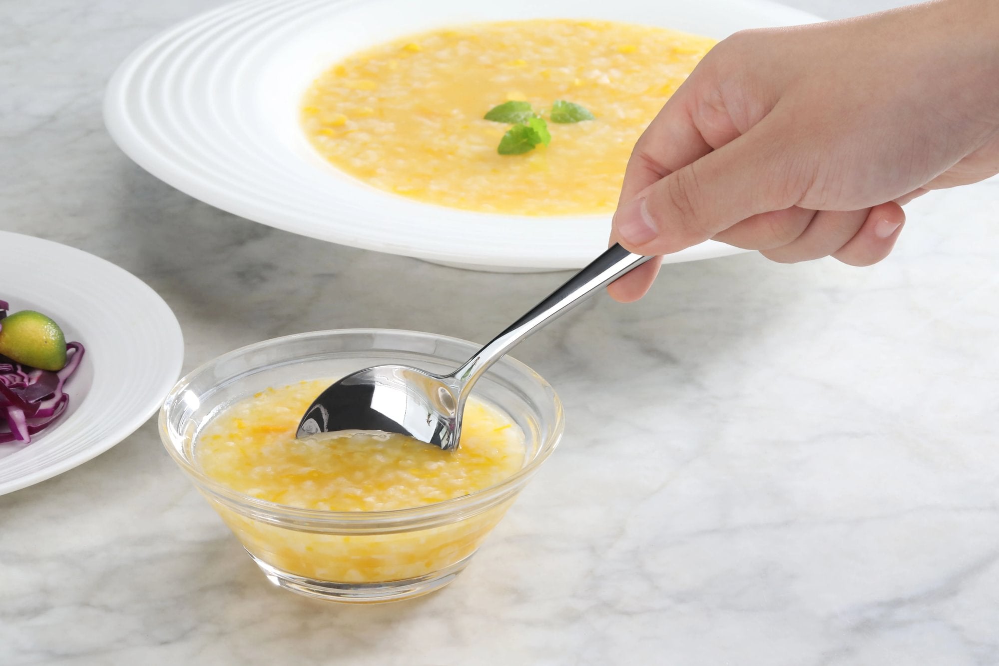 RAIN II Series Bouillon Spoon, Forged Stainless Steel, Mirror Finish