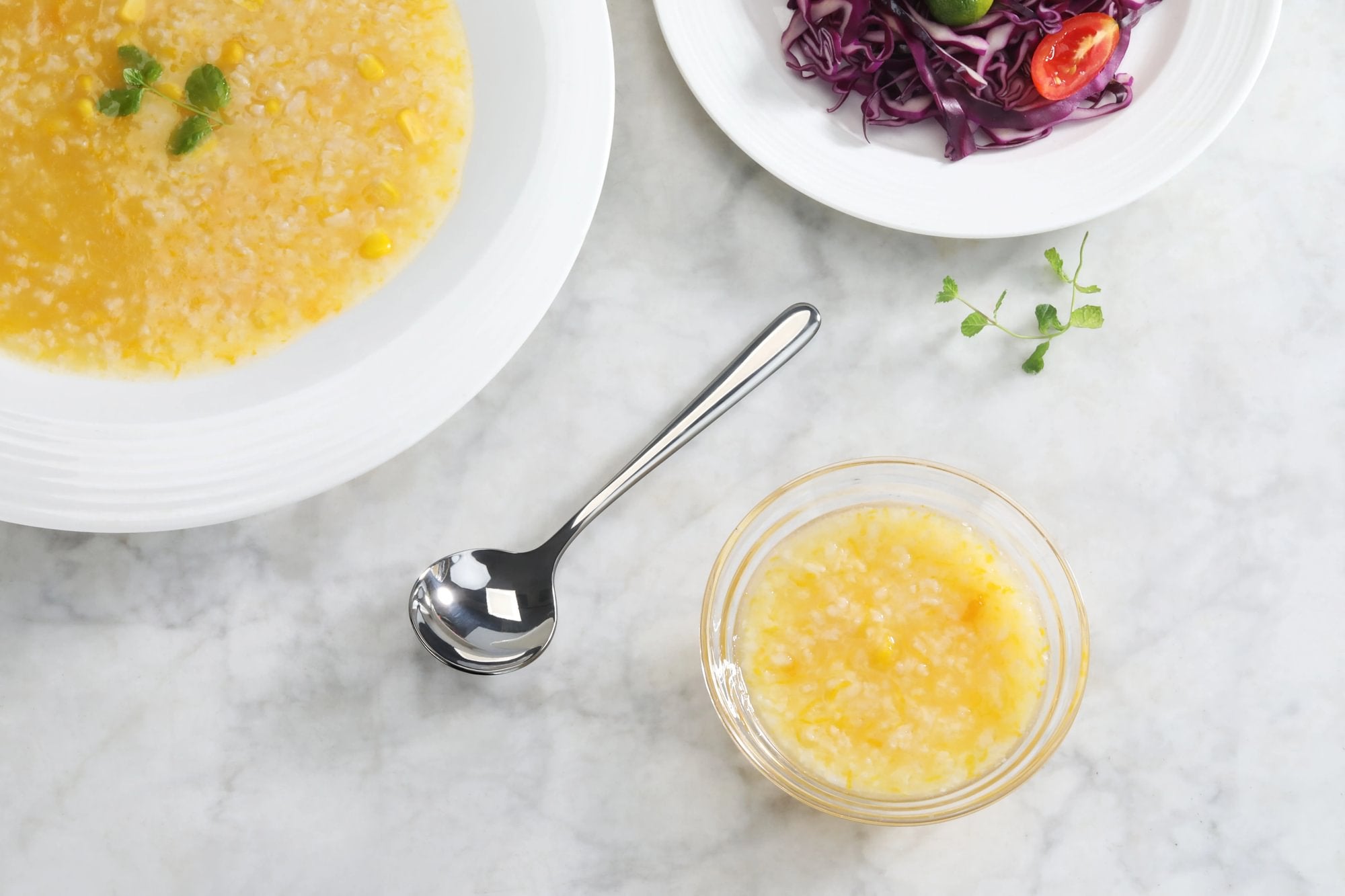 RAIN II Series Bouillon Spoon, Forged Stainless Steel, Mirror Finish