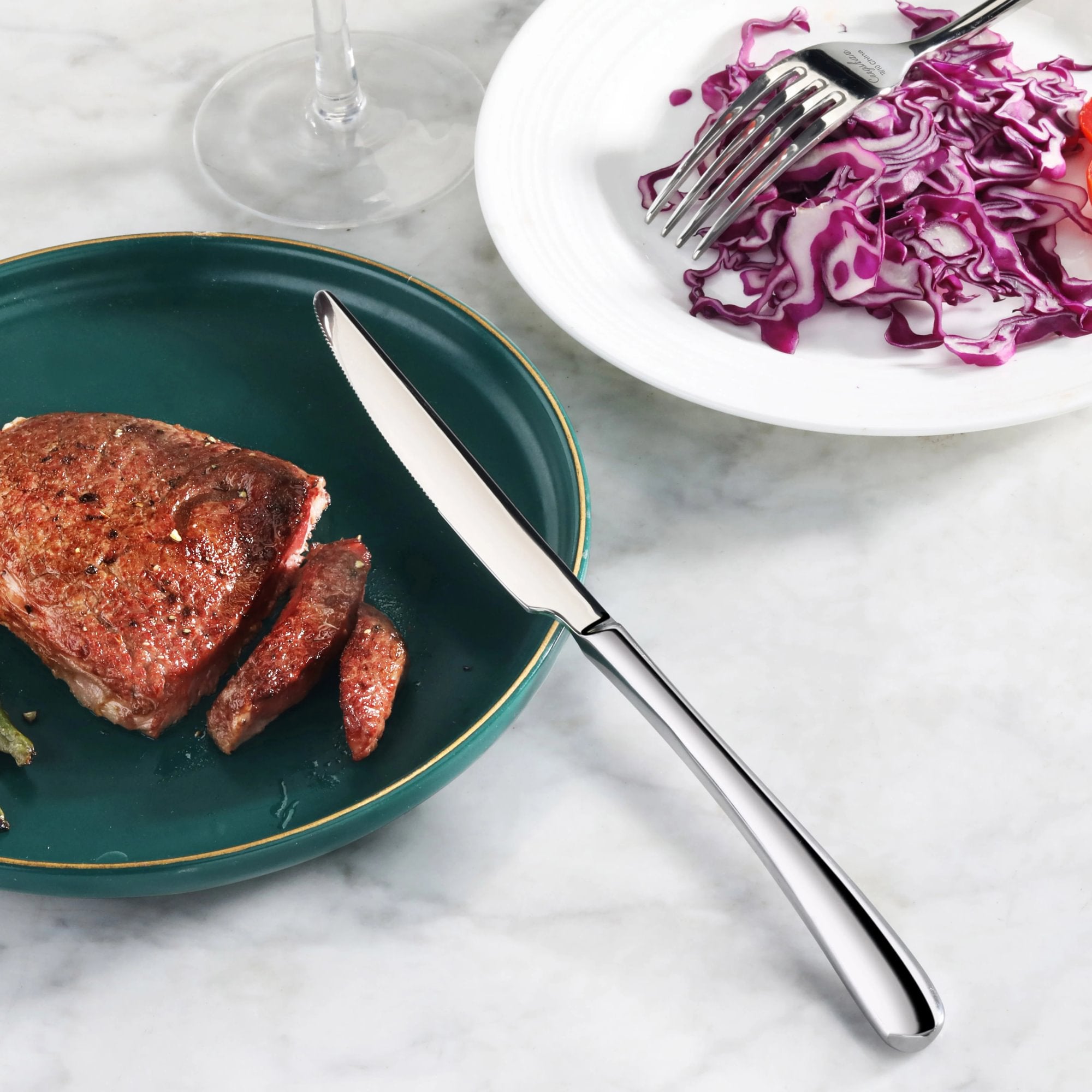 RAIN II Series Dinner Knife, Forged Stainless Steel, Mirror Finish, 505026