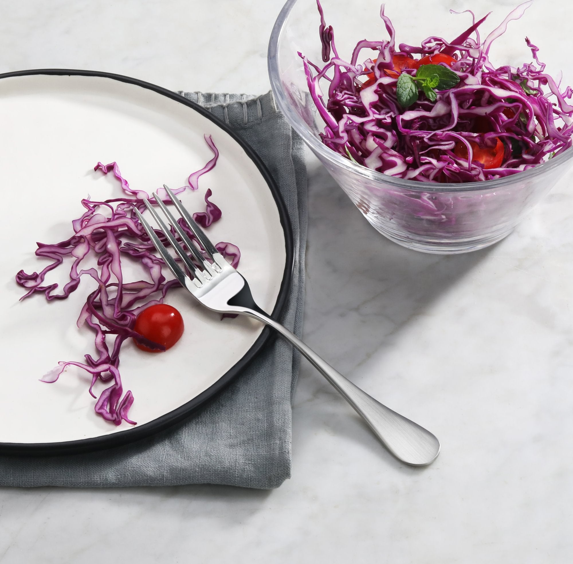 RAIN Series Salad Fork, Stainless Steel, Matte Finish Handles, 504845