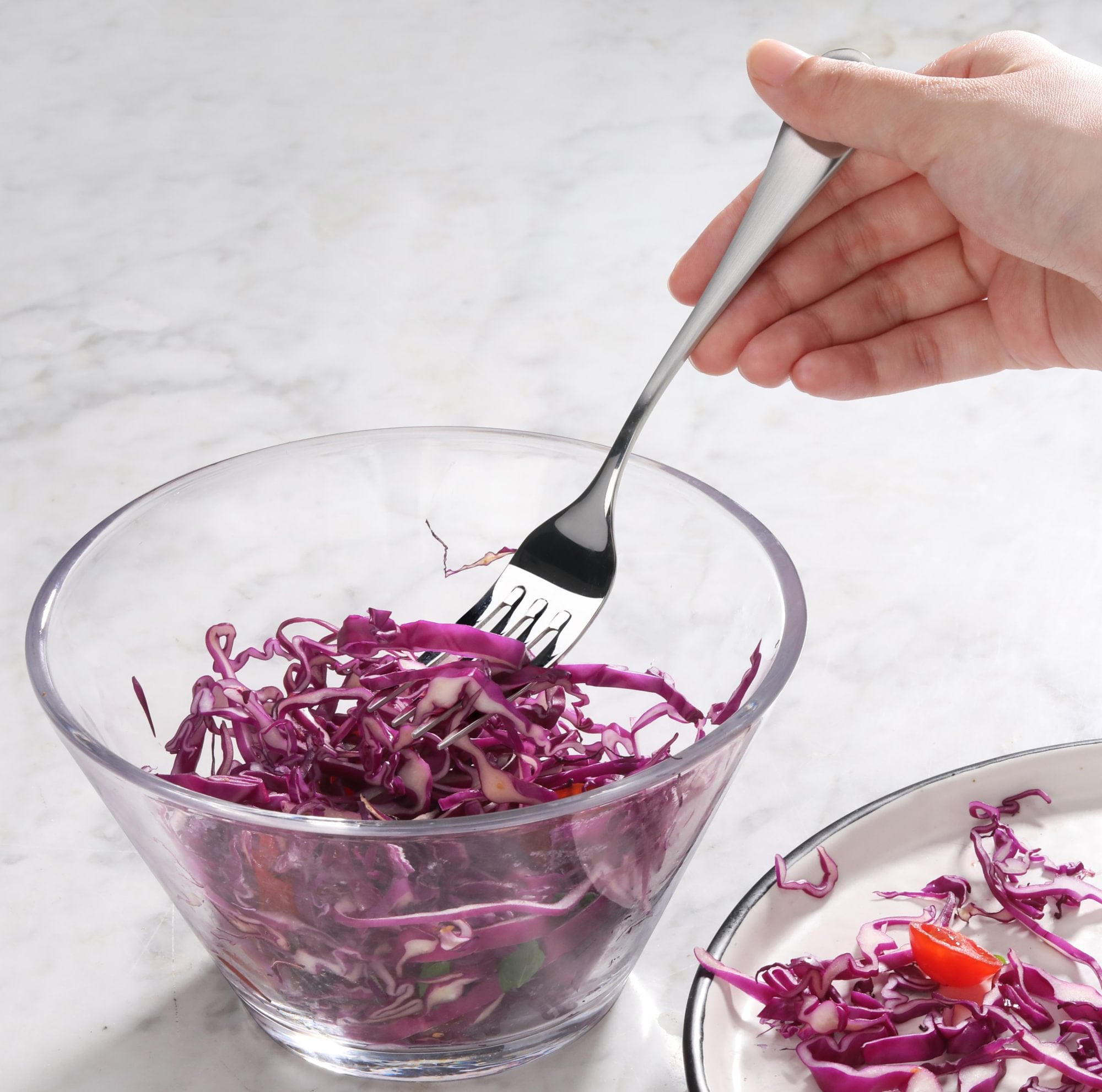 RAIN Series Salad Fork, Stainless Steel, Matte Finish Handles, 504845