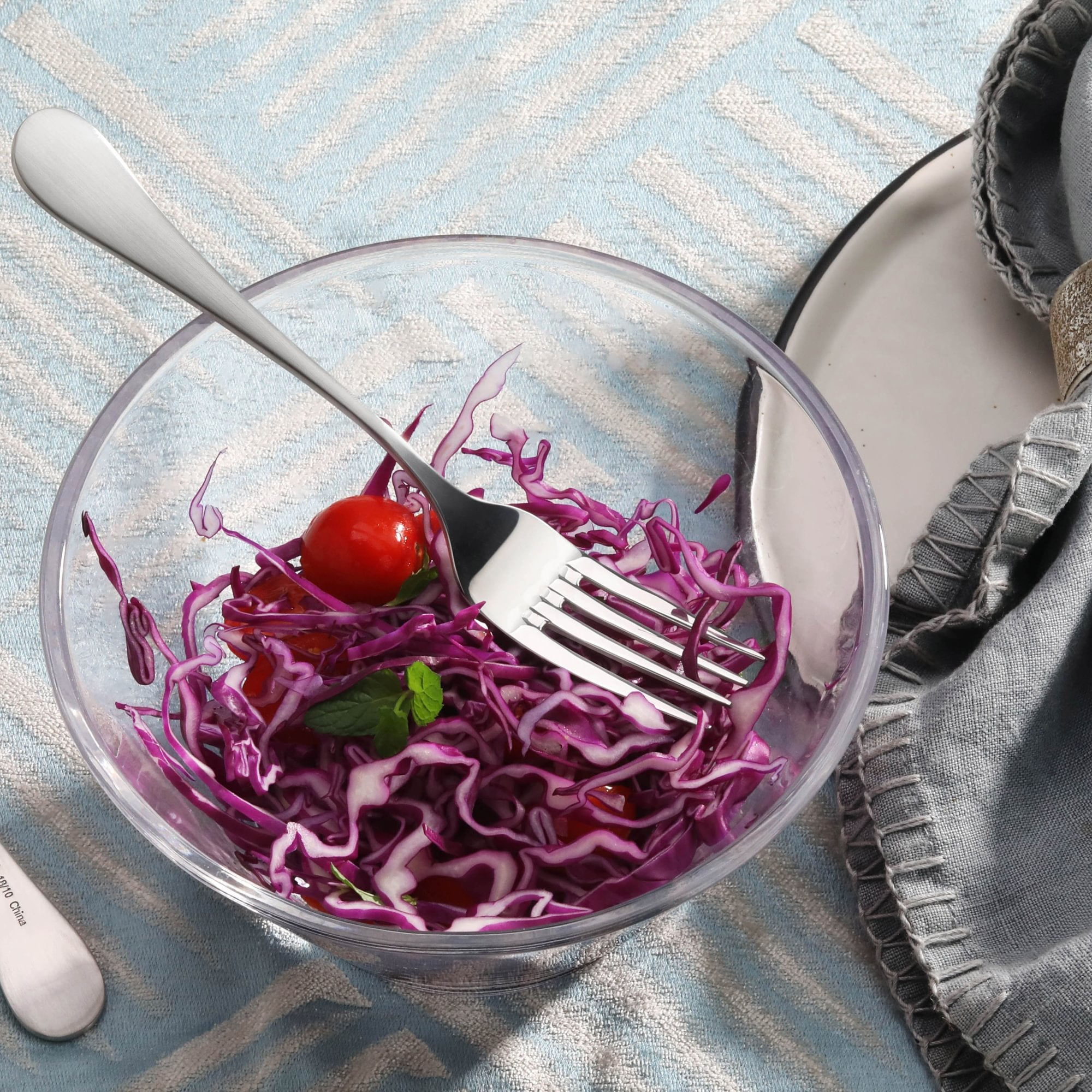 RAIN Series Salad Fork, Stainless Steel, Matte Finish Handles, 504845