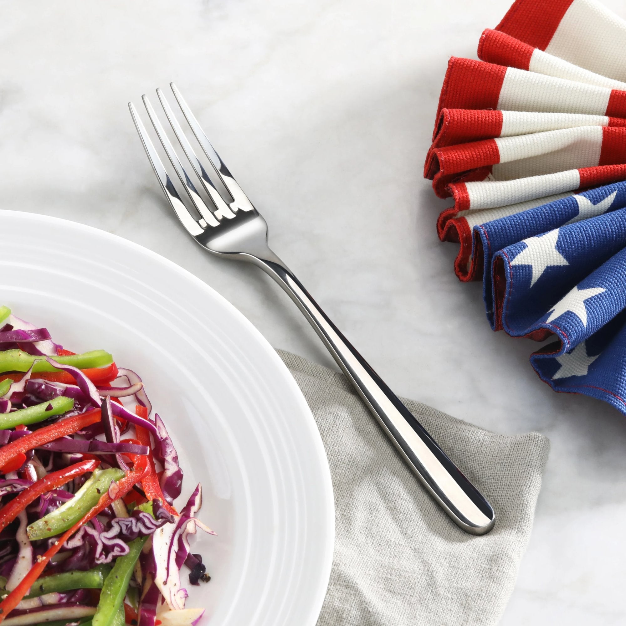 RAIN II Series Salad Fork, Forged Stainless Steel, Mirror Finish, 505002