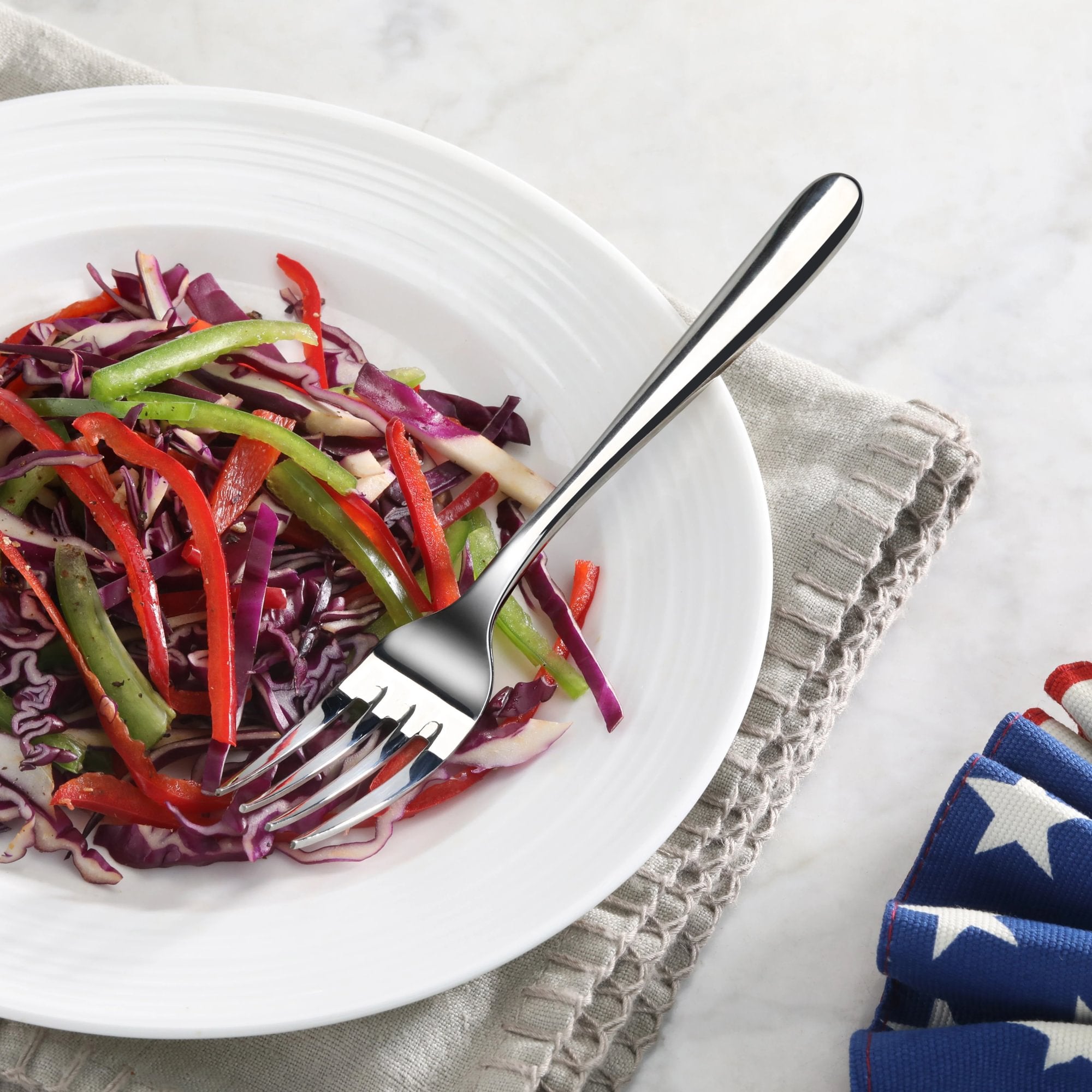 RAIN II Series Salad Fork, Forged Stainless Steel, Mirror Finish, 505002