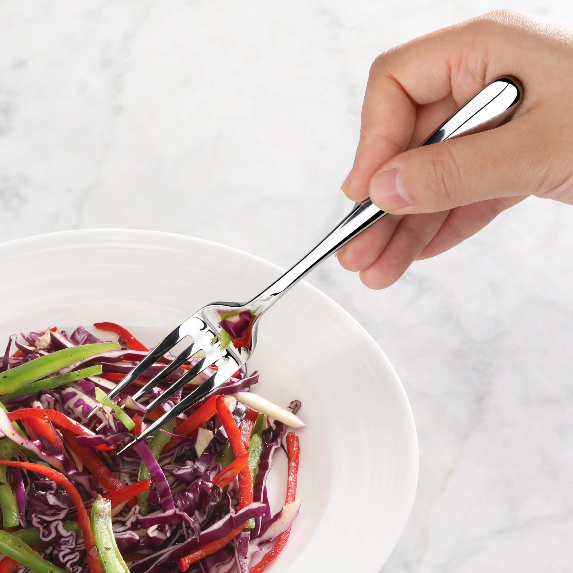 RAIN II Series Salad Fork, Forged Stainless Steel, Mirror Finish, 505002