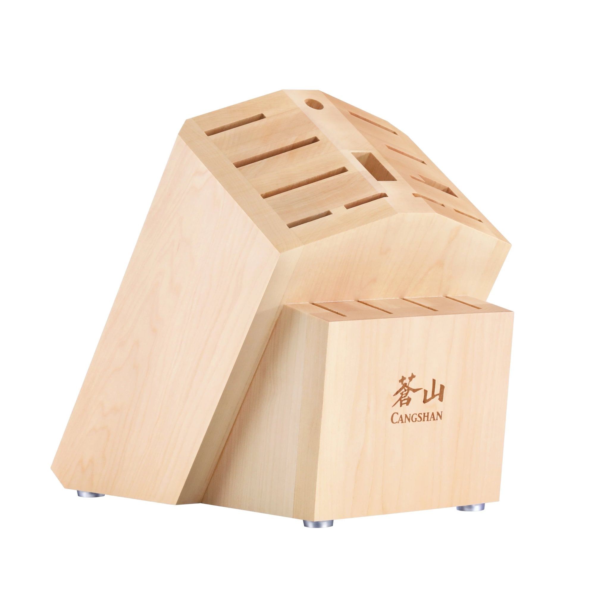 Empty Knife Block, 16-Slot Organizer, Maple, 505583
