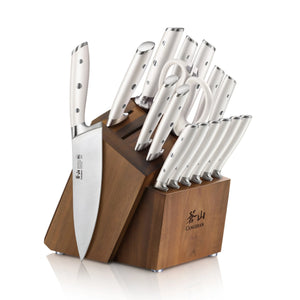 
                  
                    Load image into Gallery viewer, ALPS Series 17-Piece Knife Block Set, Forged German Steel, Acacia Block
                  
                