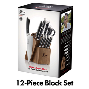 Cangshan Cutlery Helena Series Black Forged 12 Pc. Hua Knife Block