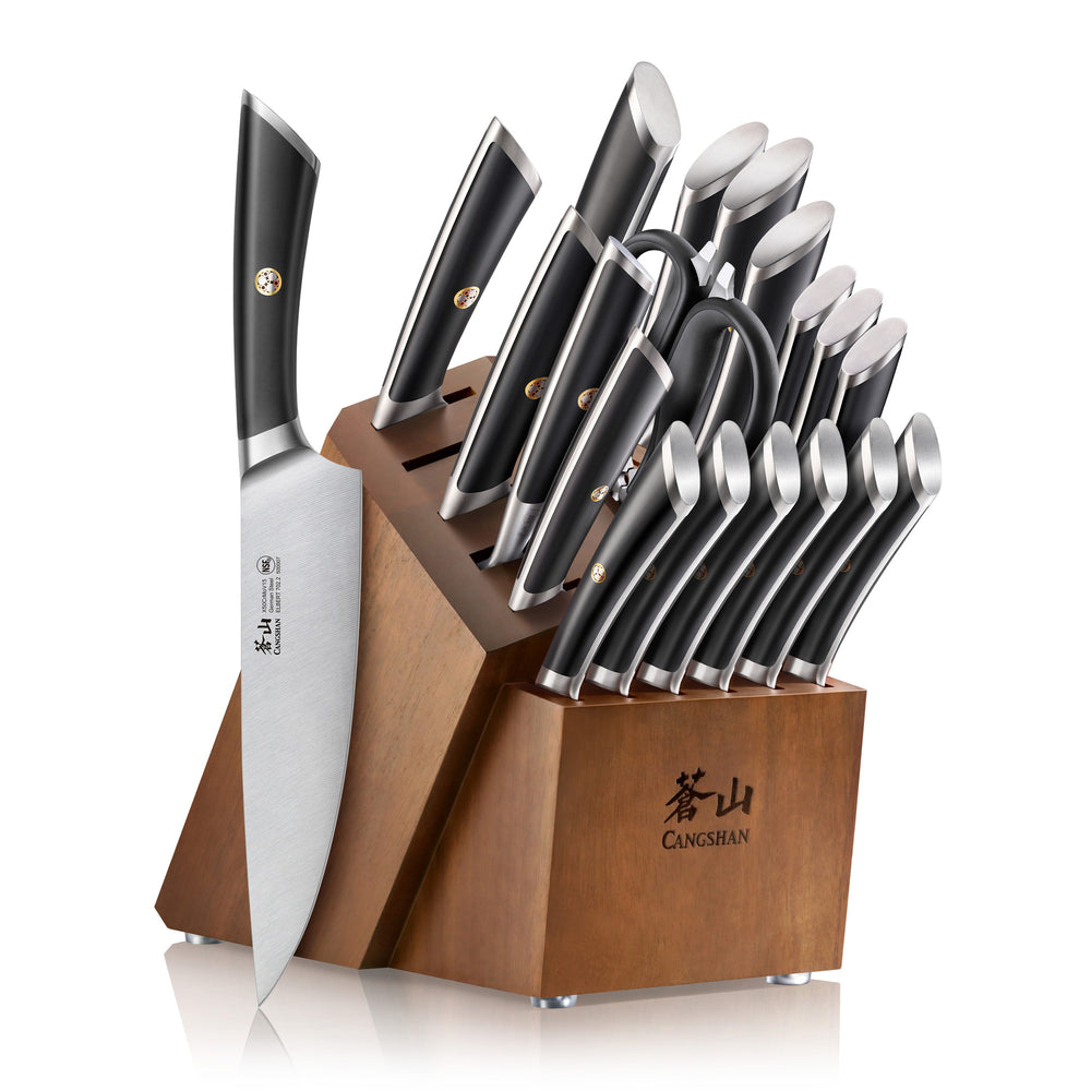 MIDONE Knife Set, 17 Pieces German Stainless Steel Kitchen Knife