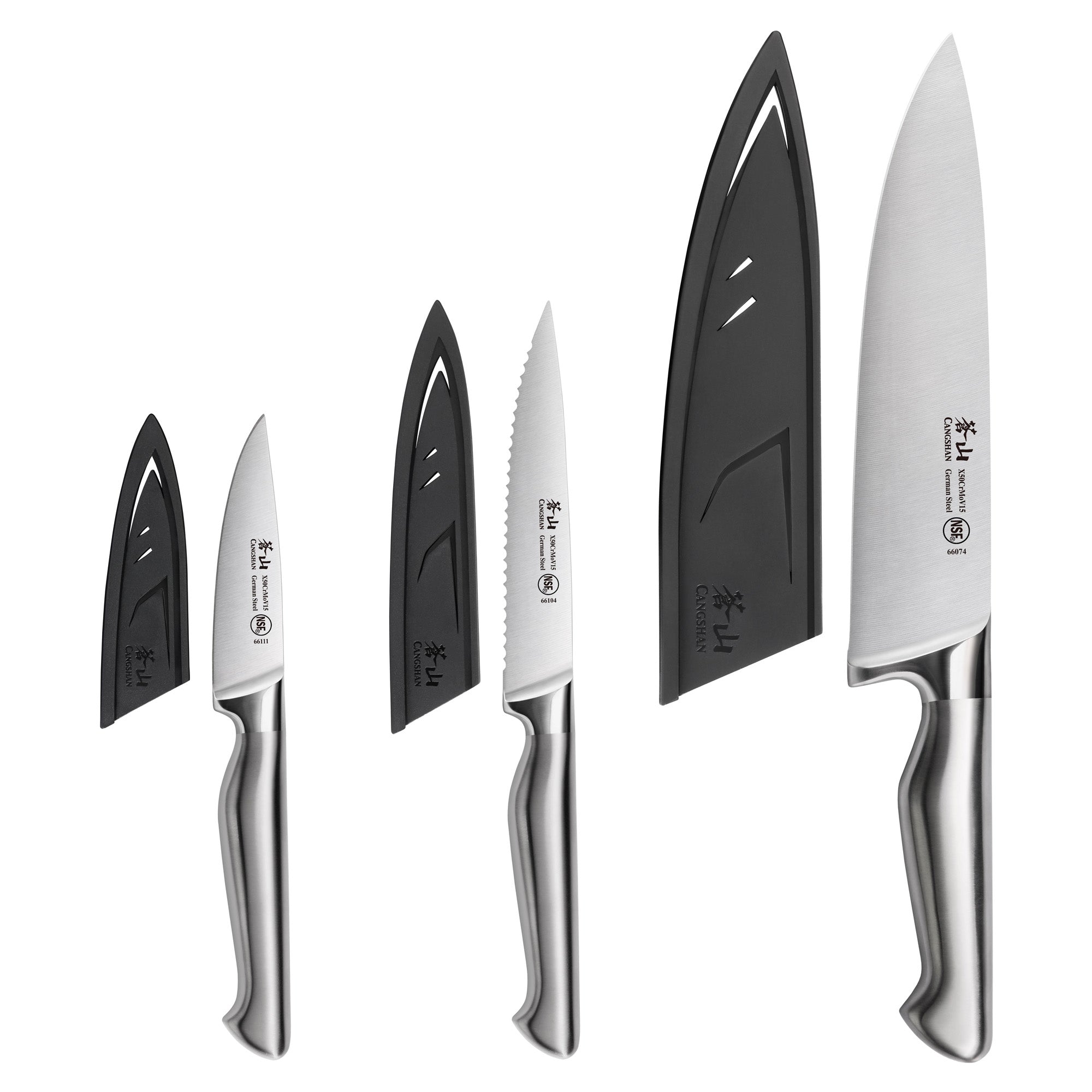 SANFORD Series 3-Piece Knife Starter Set with Sheaths, Forged German Steel, 1027174