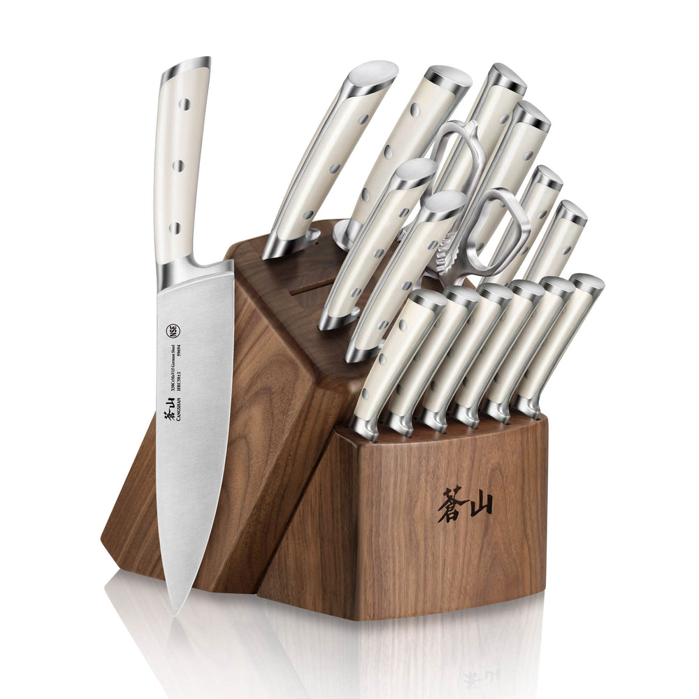 Cangshan Kitchen Knives, S1 Series  23-PC Knife Block Set - White – Môdern  Space Gallery