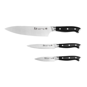 
                  
                    Load image into Gallery viewer, D Series 3-Piece Starter Knife Set, Forged German Steel, 61772
                  
                
