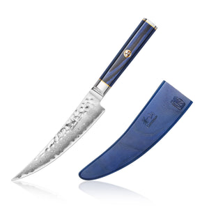 
                  
                    Load image into Gallery viewer, KITA Series 6-Inch Boning Knife with Sheath, High Carbon X-7 Damascus Steel, 501431
                  
                