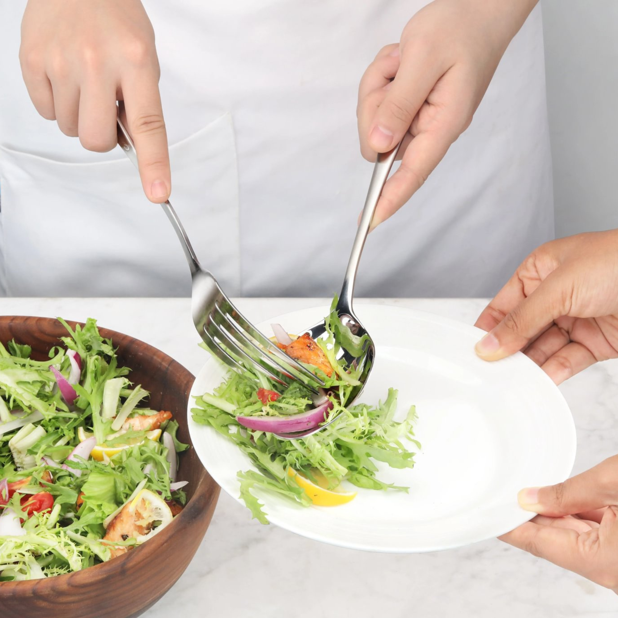 RAIN Series Serving Fork, Stainless Steel, Matte Finish Handles, 504937