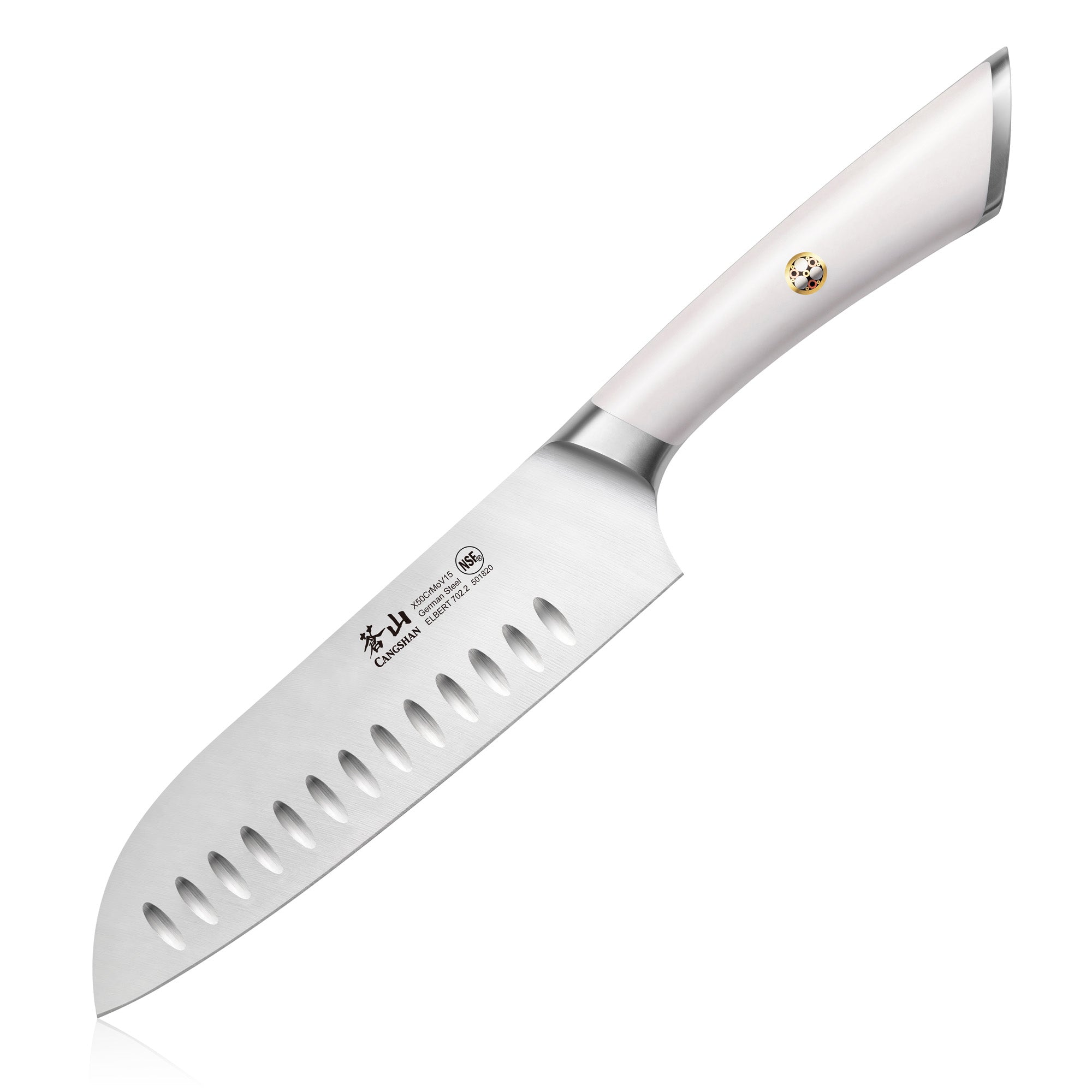 ELBERT Series 7-Inch Santoku Knife, Forged German Steel