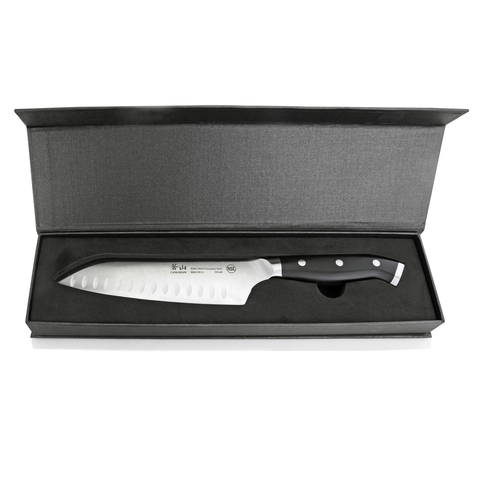 D Series 7-Inch Santoku Knife, Forged German Steel, 59168