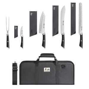 Cangshan Elbert Series German Steel Forged Knife Block Sets (17-Piece, Black)