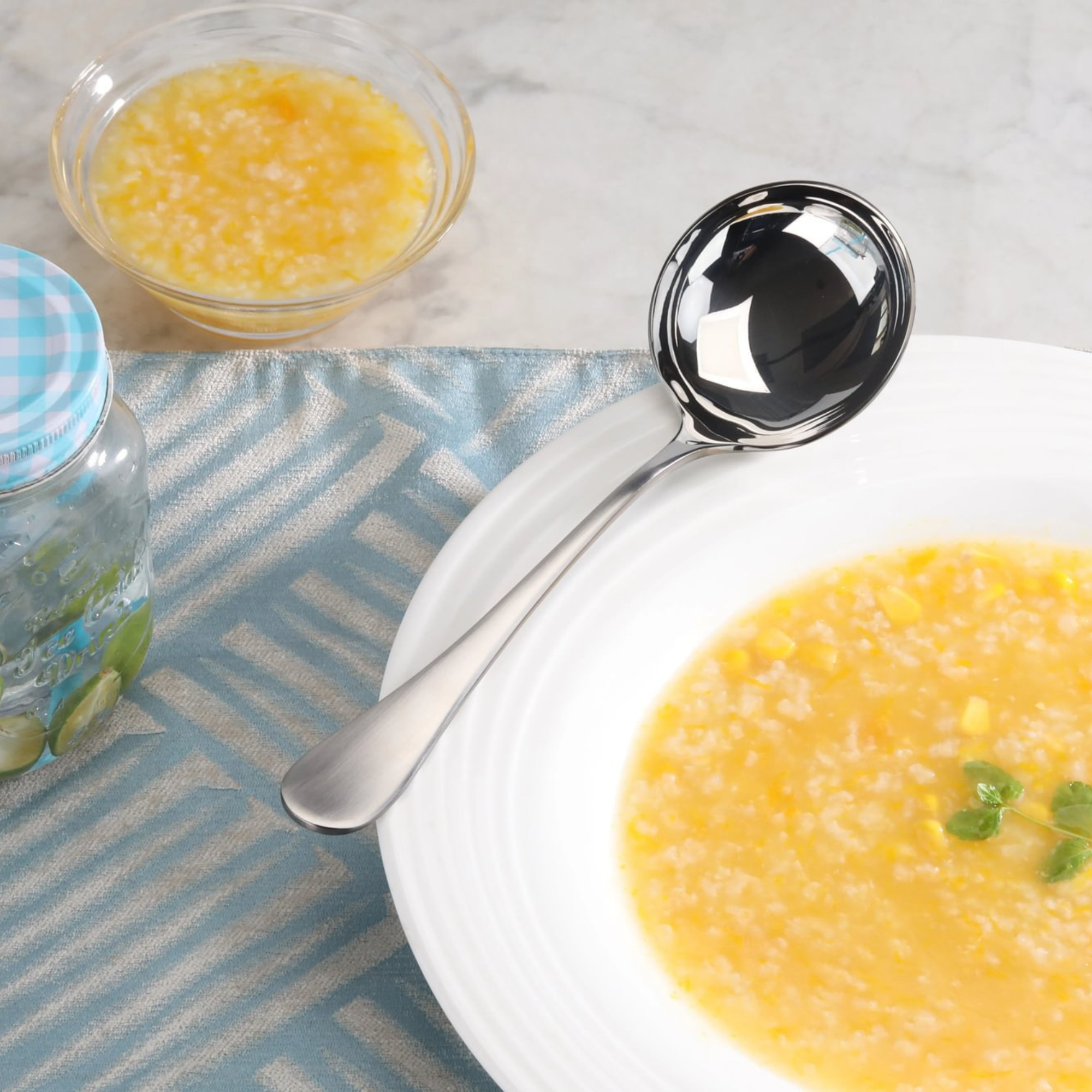 RAIN Series Soup Ladle, Stainless Steel, Matte Finish Handles, 504968