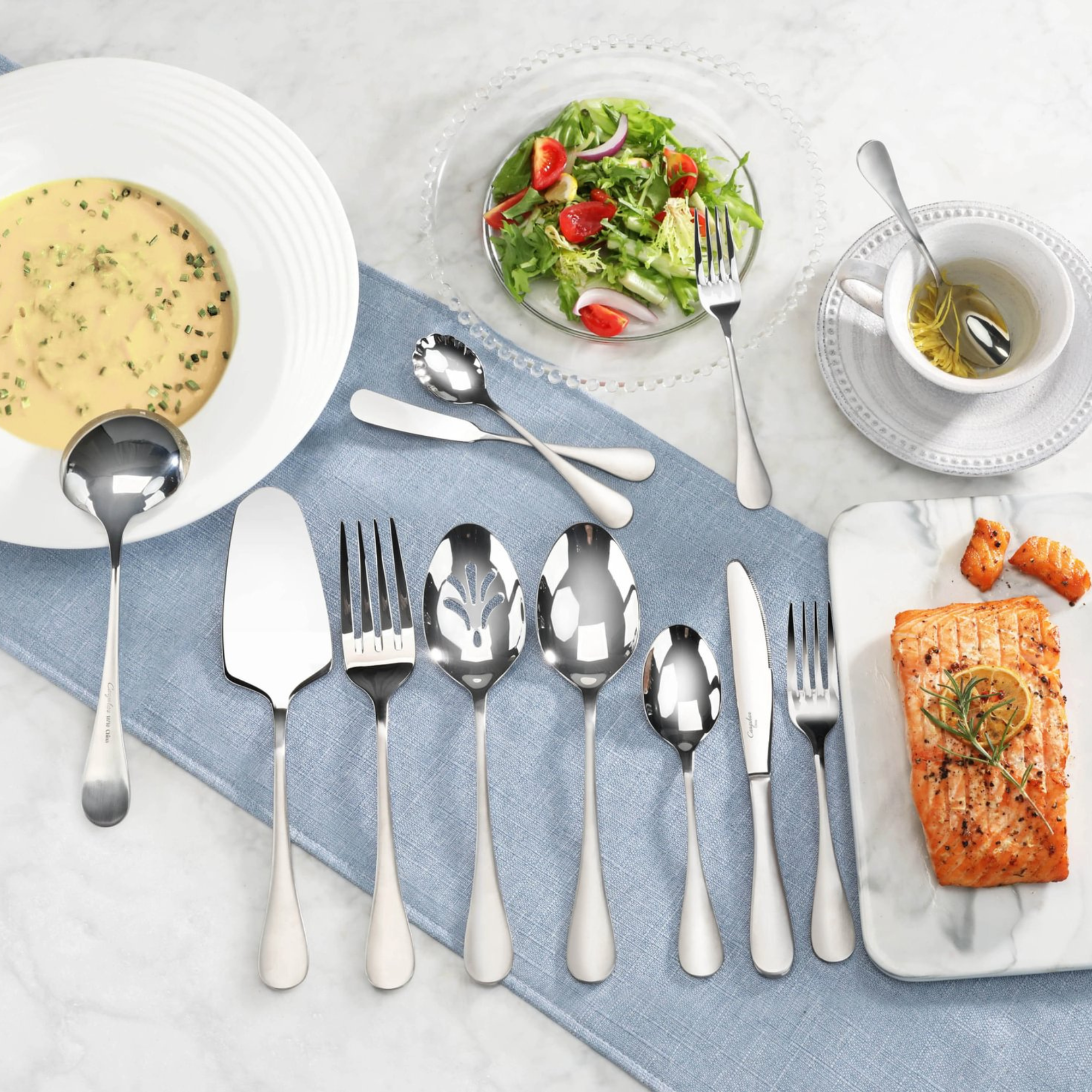 RAIN Series Sugar Spoon, Stainless Steel, Matte Finish Handles, 504920