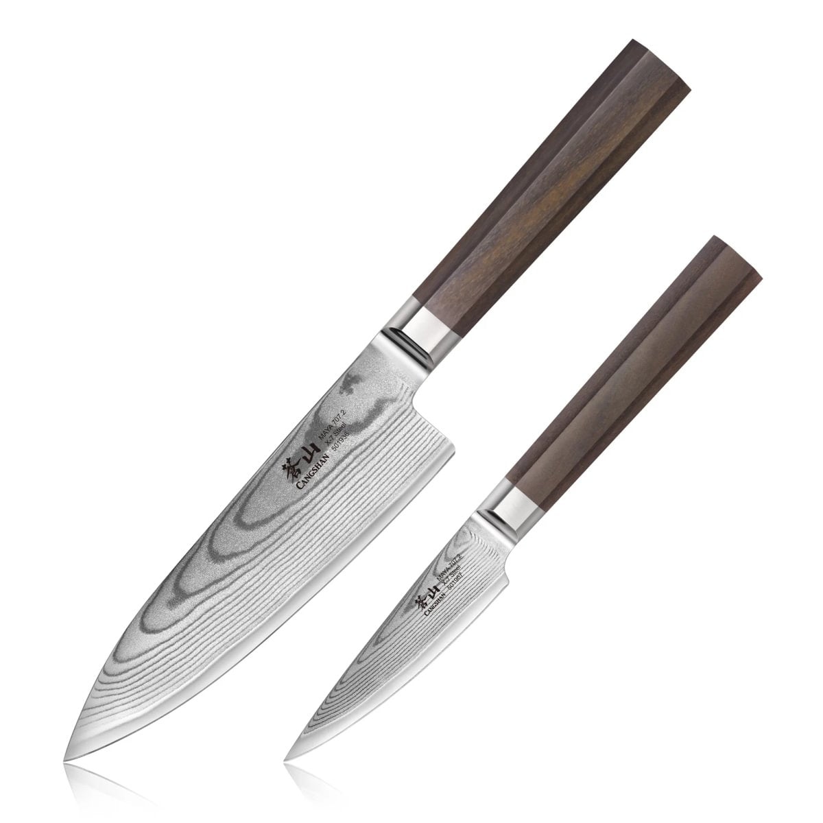 MAYA Series 2-Piece Starter Knife Set with Walnut Wood Box