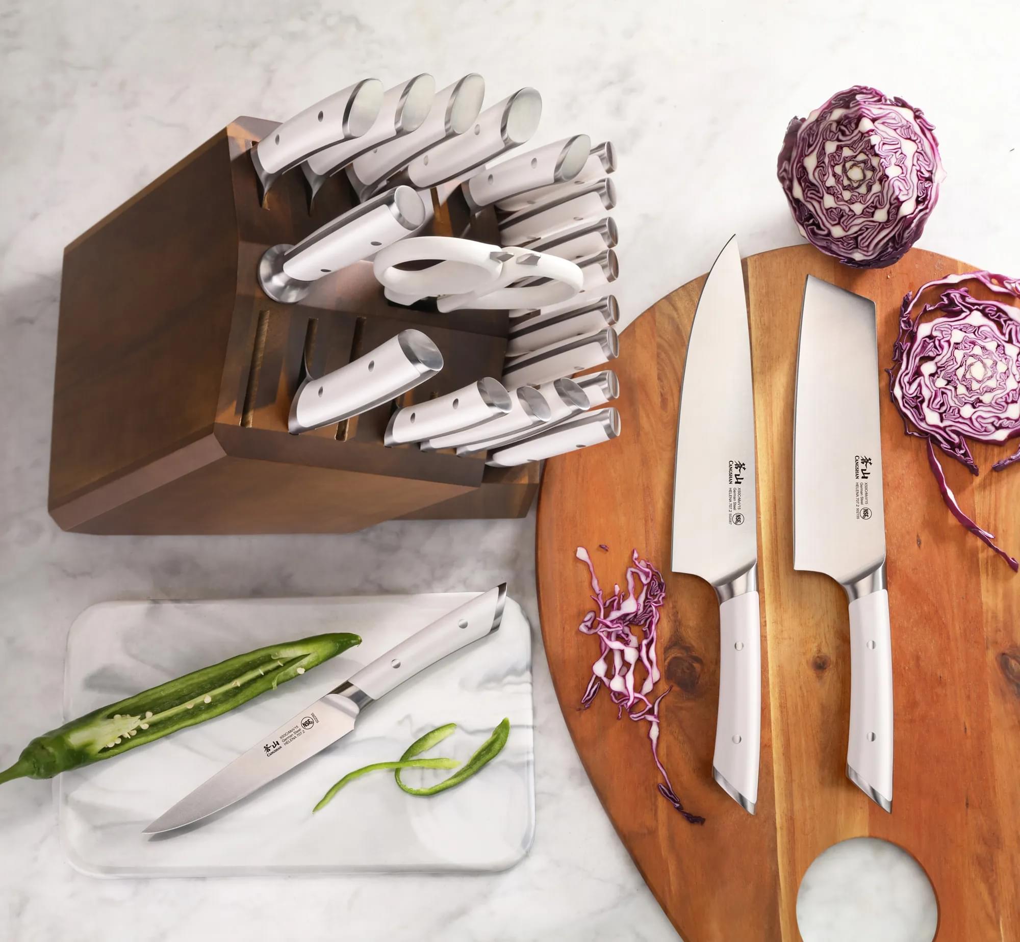 HELENA Series 23-Piece Knife Block Set, German X50rMoV15 Steel