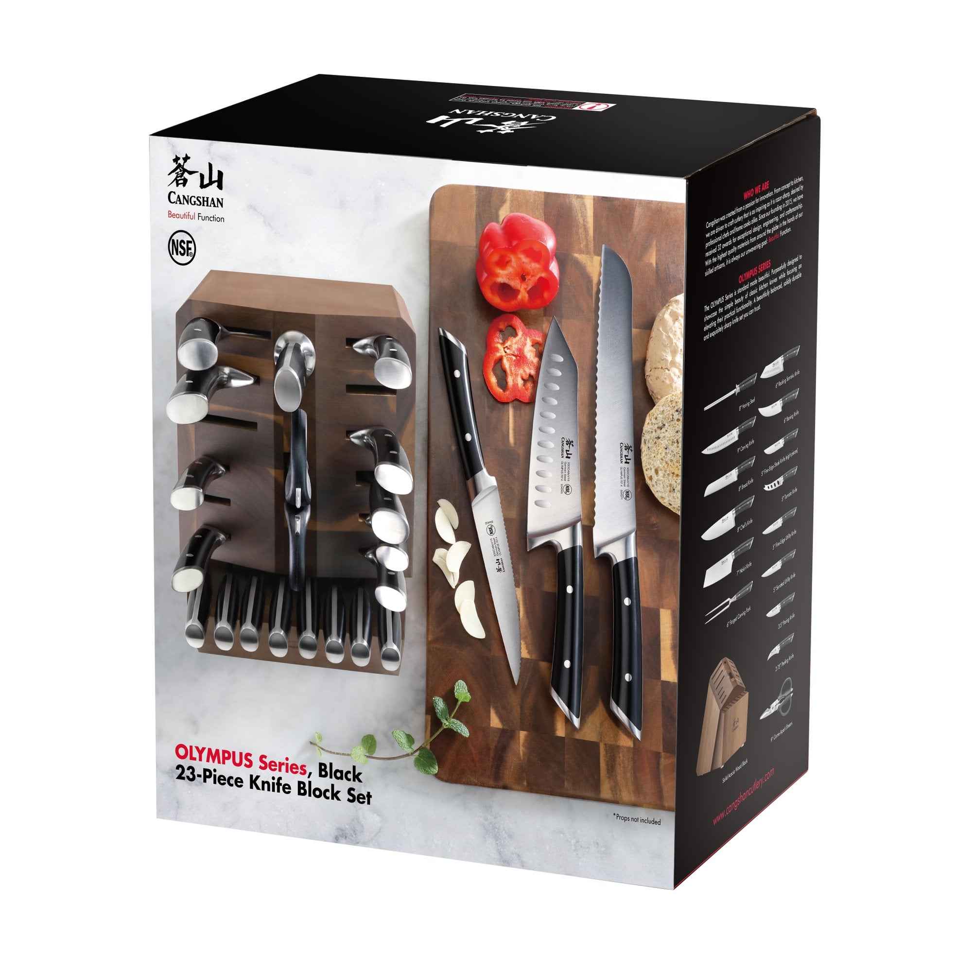 OLYMPUS Series 23-Piece Knife Block Set | Cangshan Cutlery Company