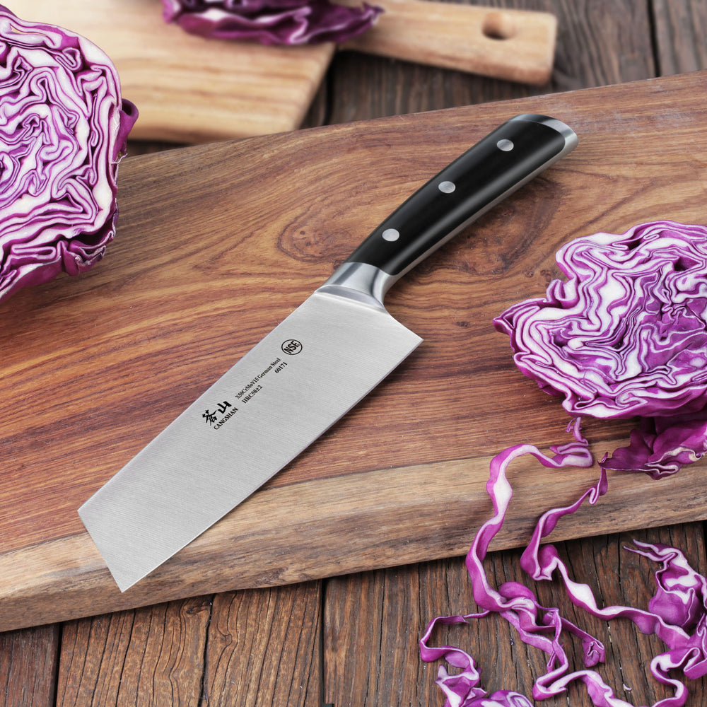 Cangshan NAKA Series 503046 X-7 Steel Forged 12-inch Butcher Knife with  Sheath