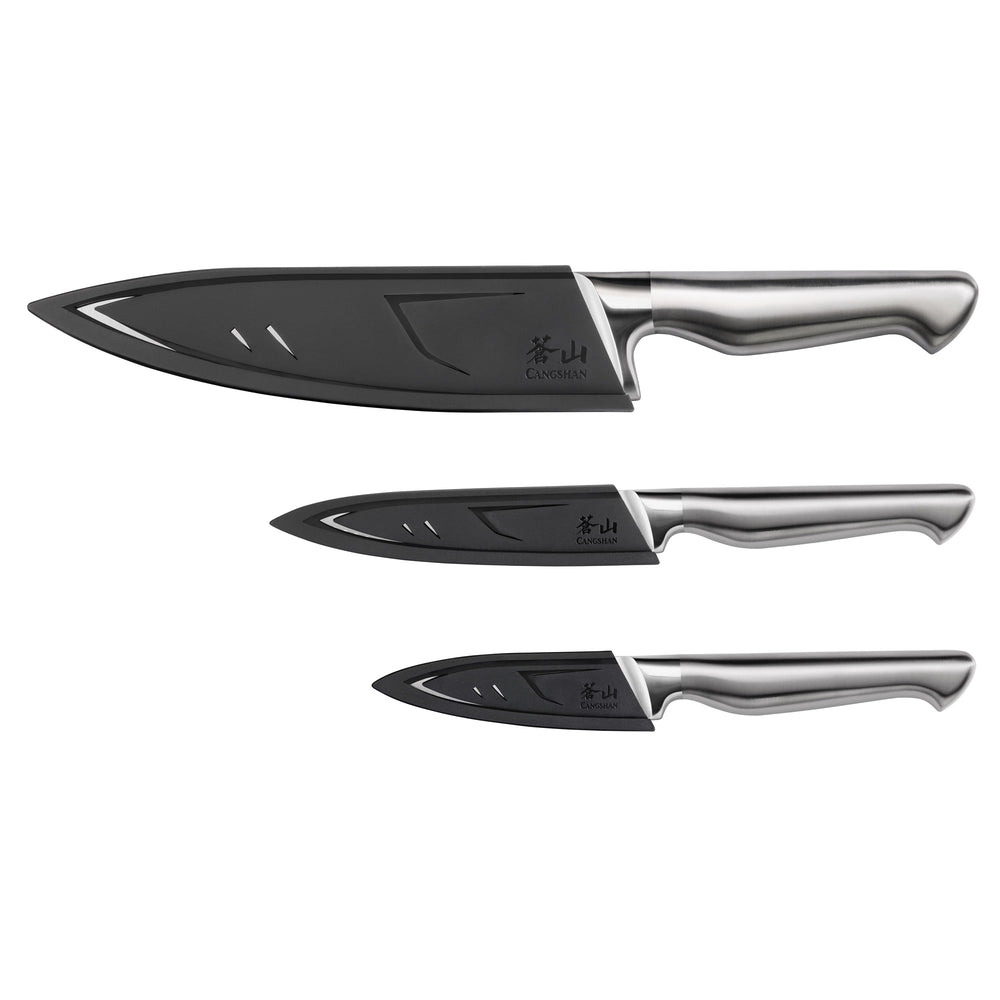 
                  
                    Load image into Gallery viewer, Sanford Series 3-Piece Knife Starter Set with Sheaths, Forged German Steel, 1027174
                  
                