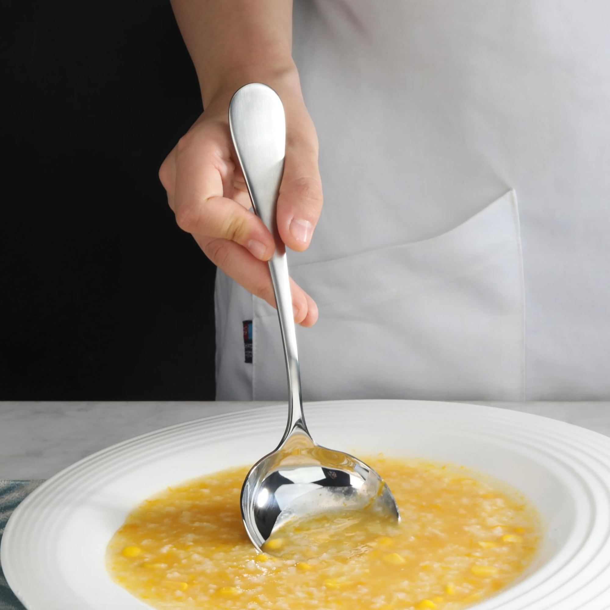 RAIN Series Soup Ladle, Stainless Steel, Matte Finish Handles, 504968