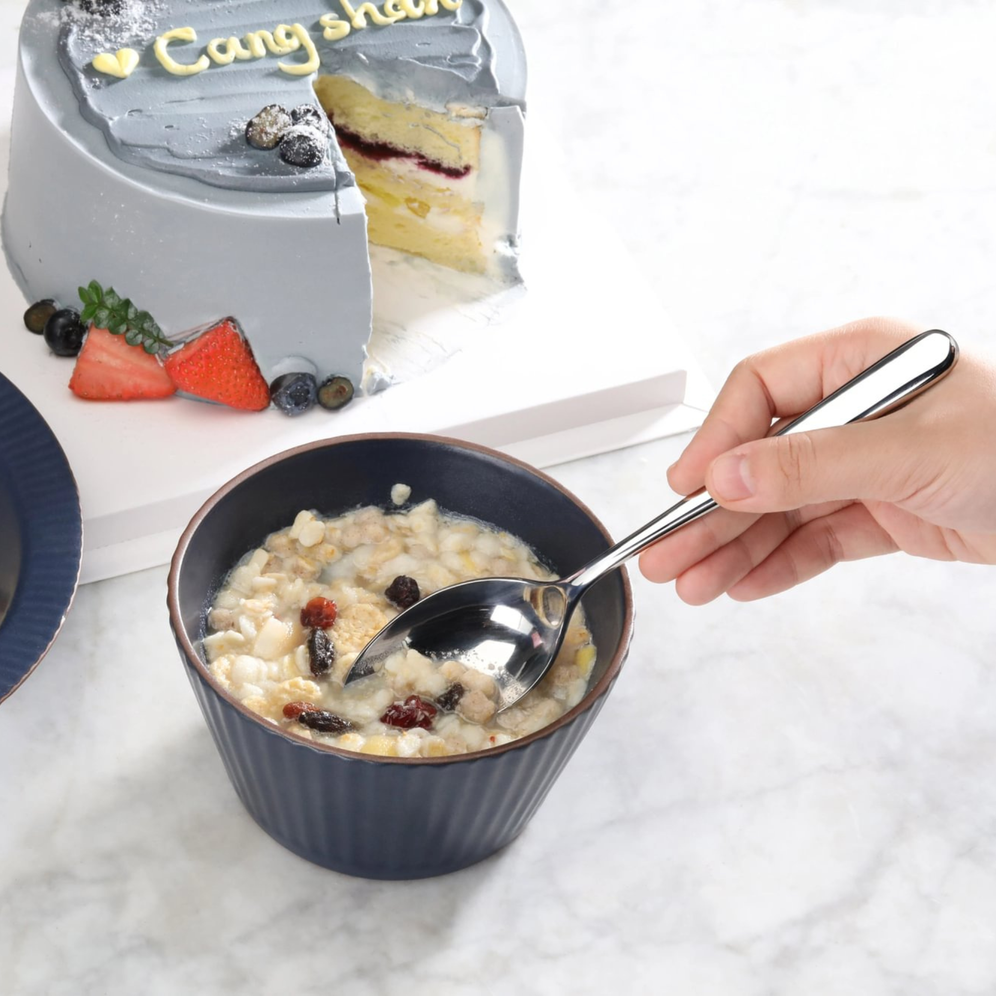 RAIN II Series Dinner Spoon, Forged Stainless Steel, Mirror Finish, 505033