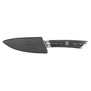 
                  
                    Load image into Gallery viewer, KURO Series 3.5-inch Paring Knife with Sheath, High-Carbon X-7 Damascus Steel, 504296
                  
                