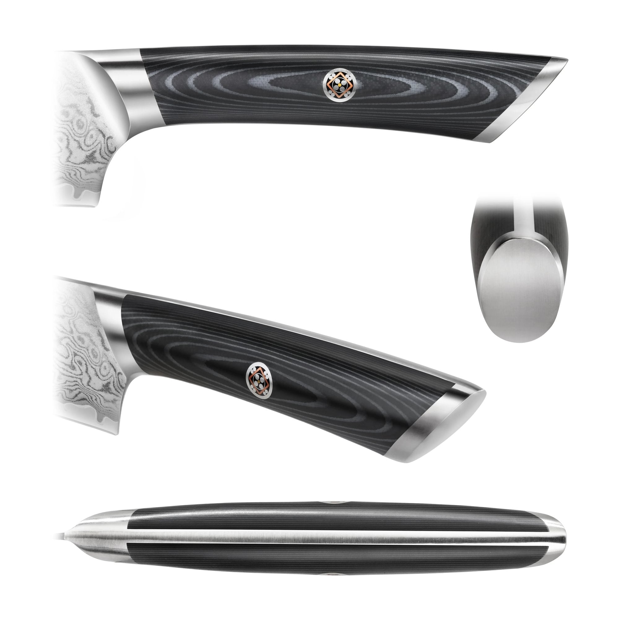 KURO Series 3.5-inch Paring Knife with Sheath, High-Carbon X-7 Damascus Steel, 504296