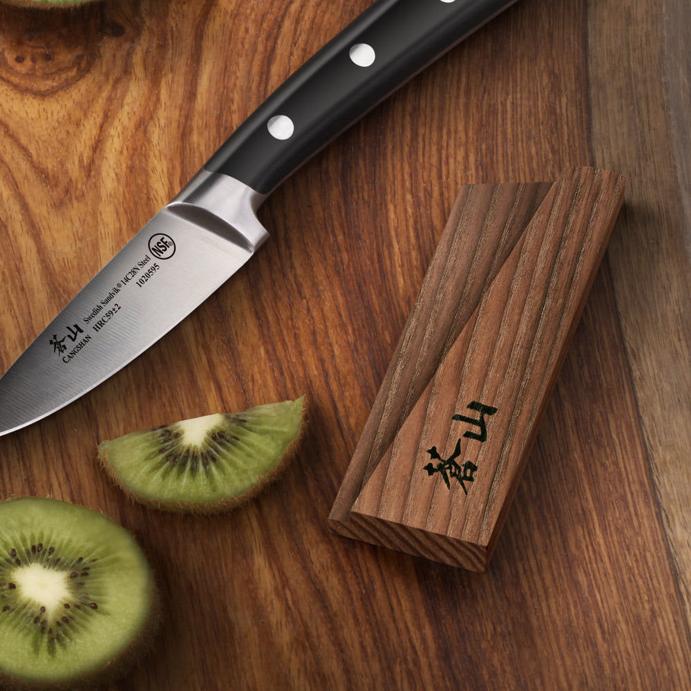 CANGSHAN Cover - 8 Chef's Knife - Solid Ash Wood Magnetic Knife