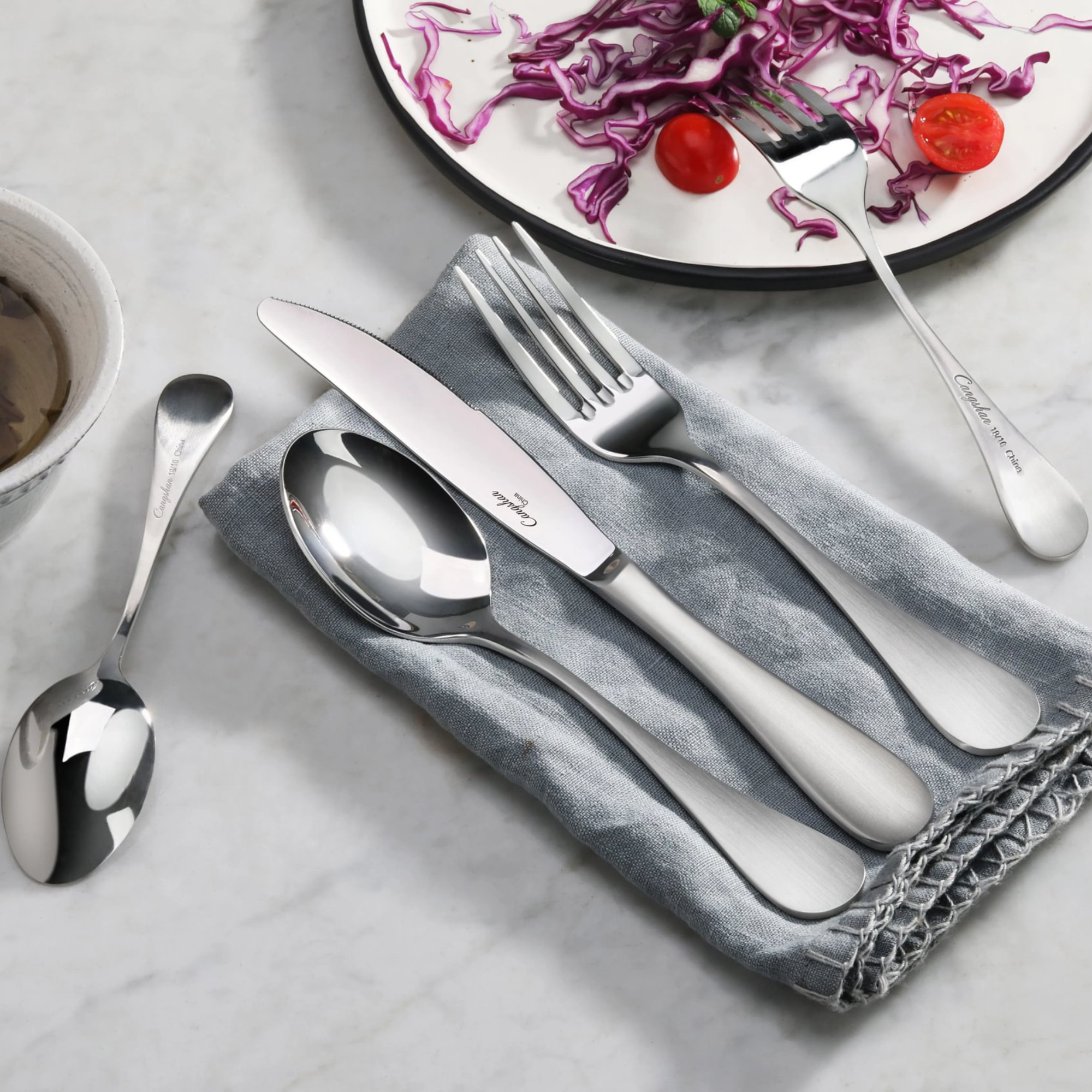 RAIN Series Dinner Knife, Stainless Steel, Matte Finish Handles, 504869